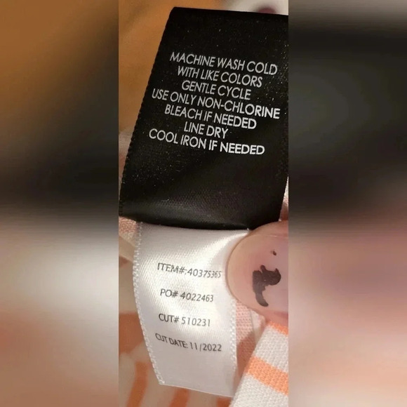 Torrid, Size 1X, Orange/White Button-Up Short-Sleeve Crop Blouse - Picture 11 of 16